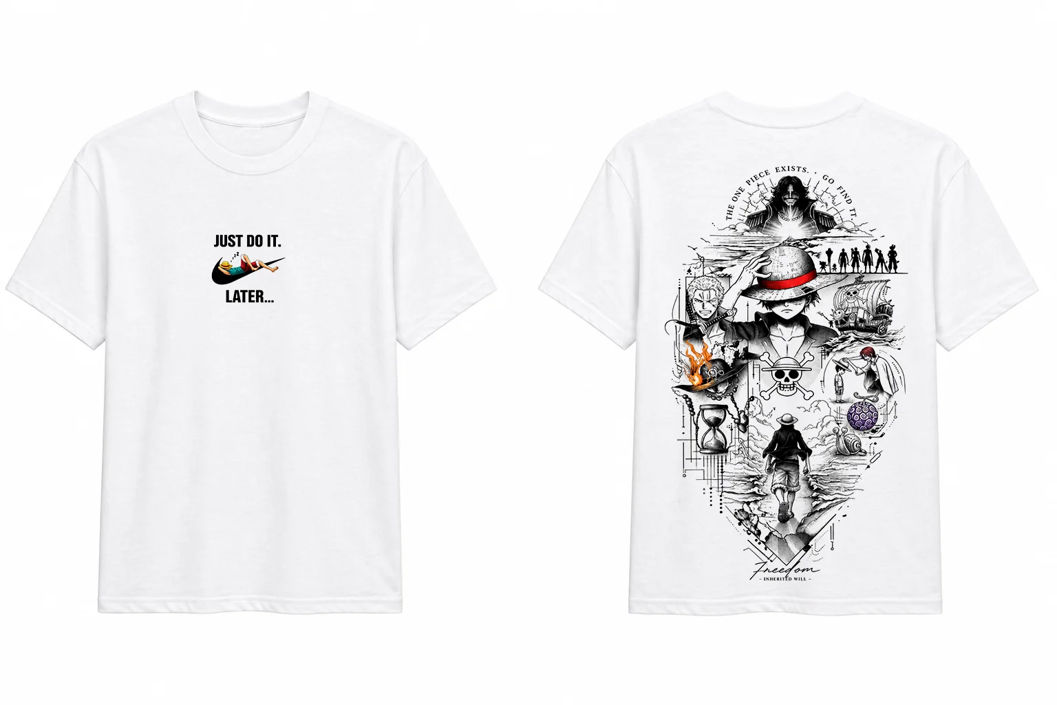 One Piece Monkey D. Luffy Pirate King Anime Oversize T-Shirt
